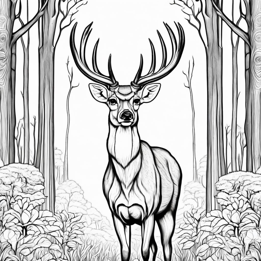 coloring page deer2