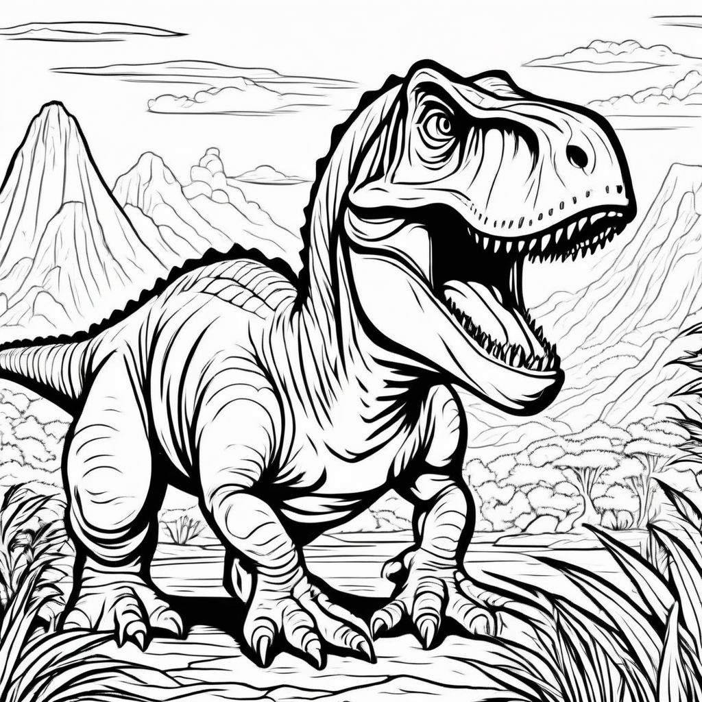 coloring page dinosaur