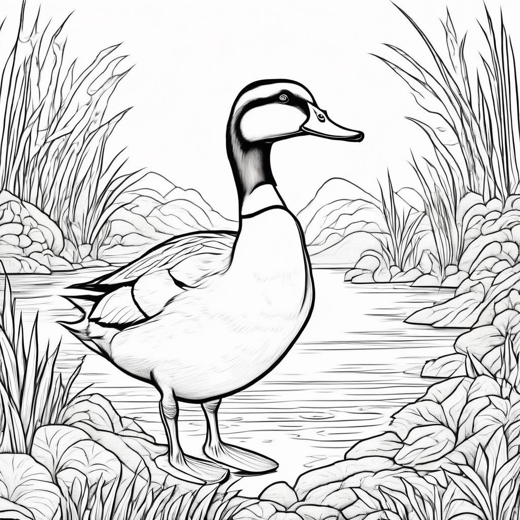 coloring page duck