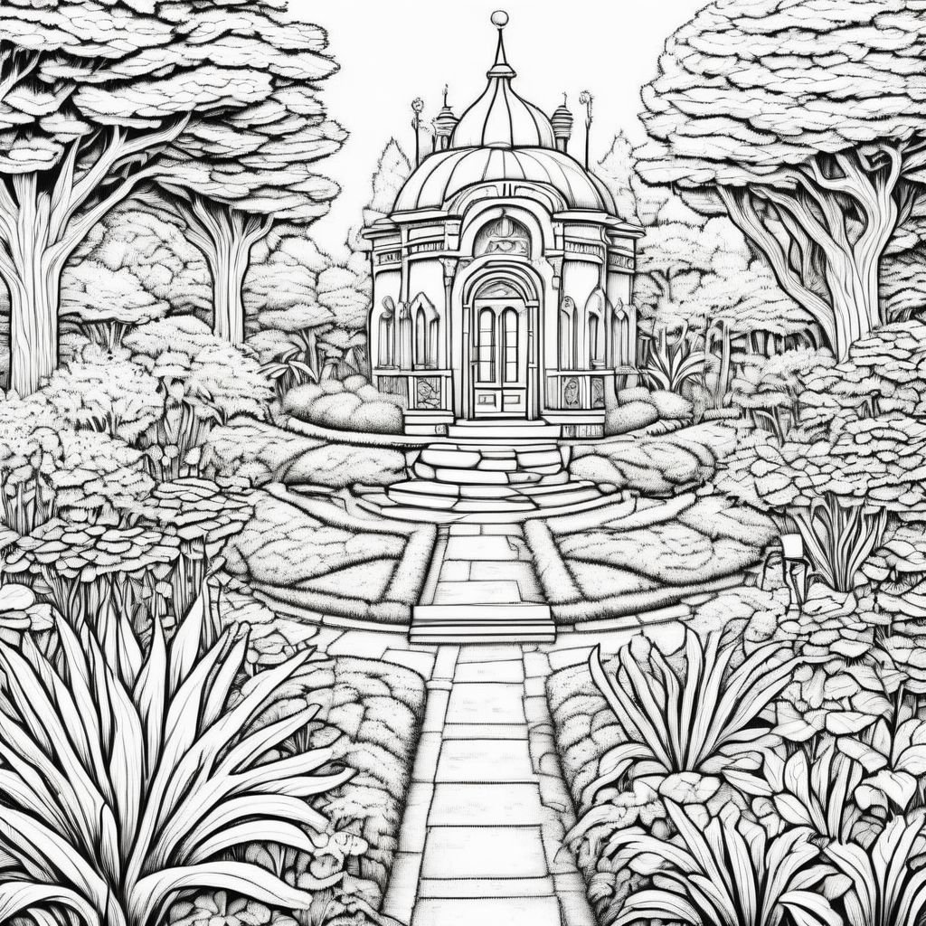 coloring page garden 2