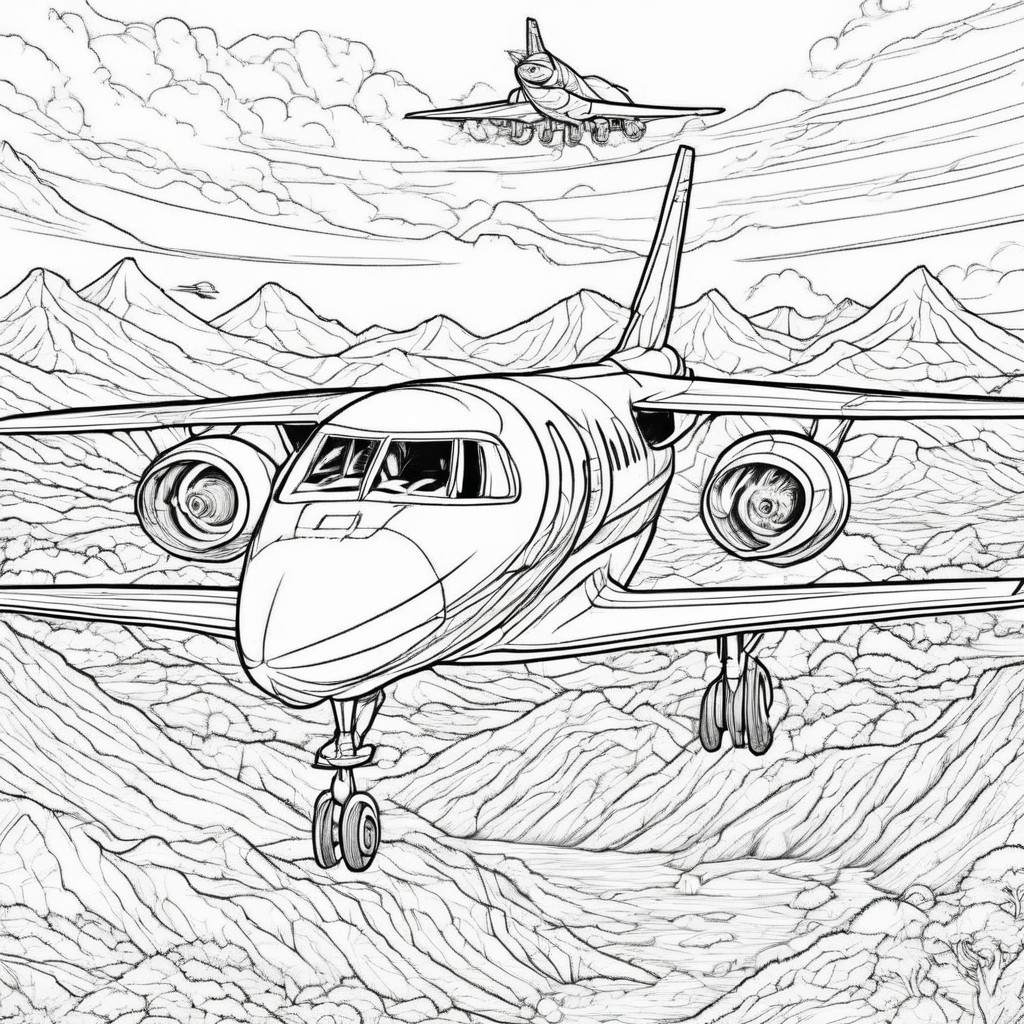 coloring page jet2