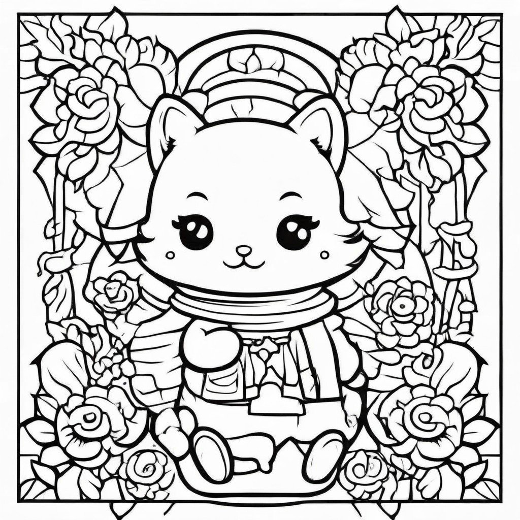 coloring page kawaii