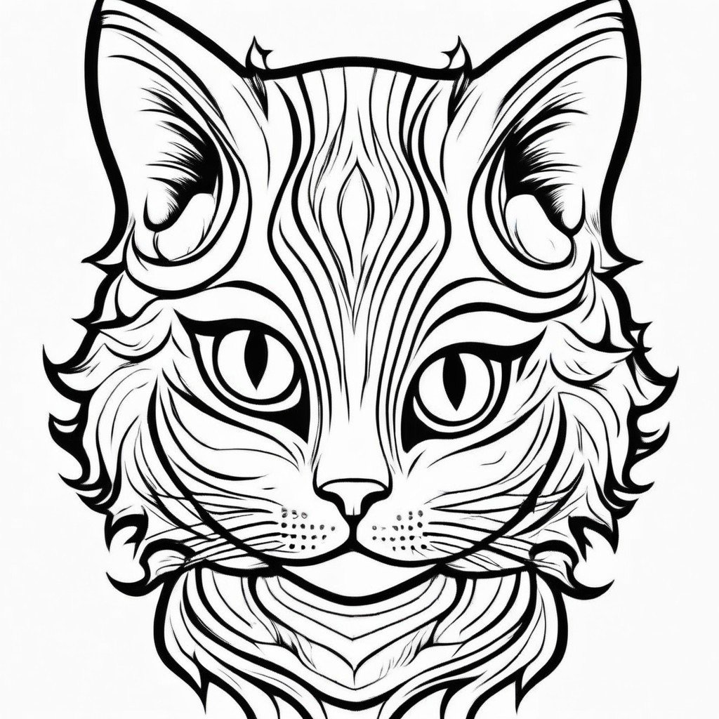 coloring page kitten2