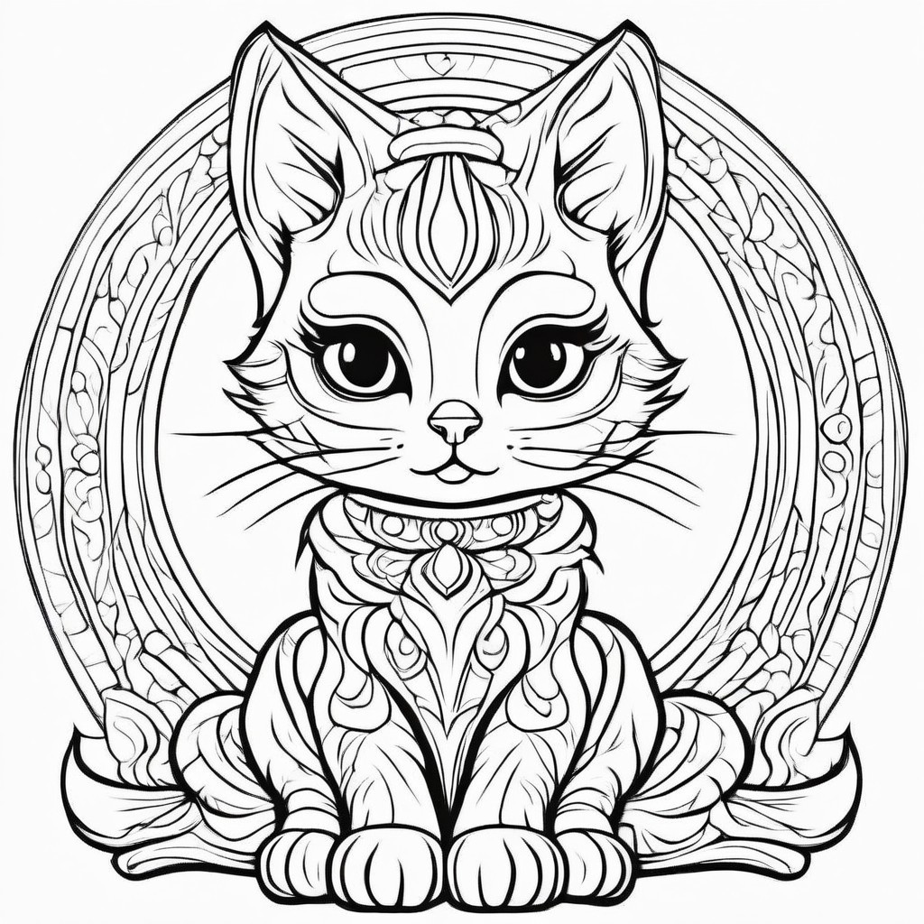 coloring page kitty