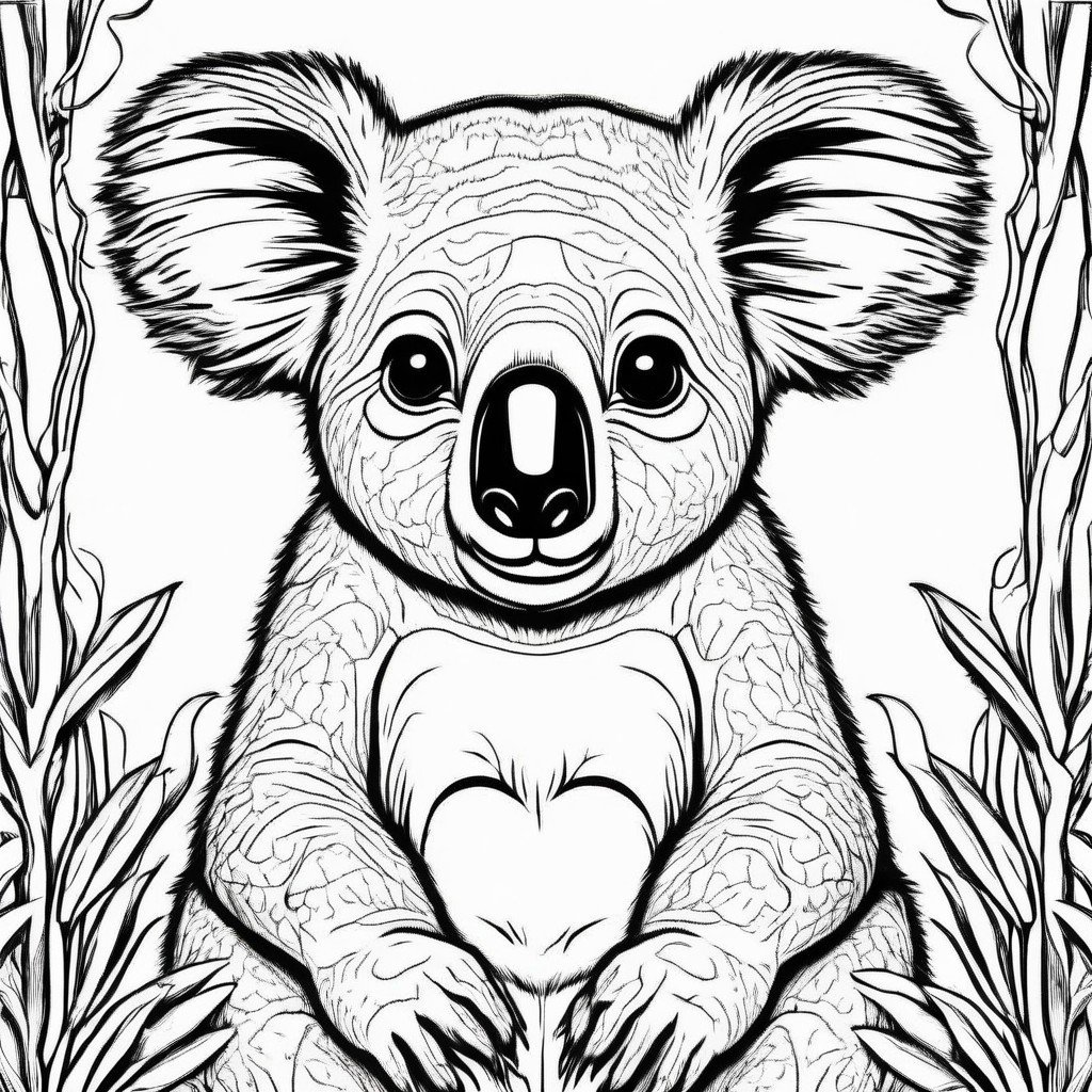 coloring page koala