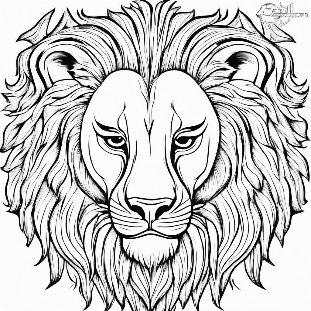 coloring page lion2