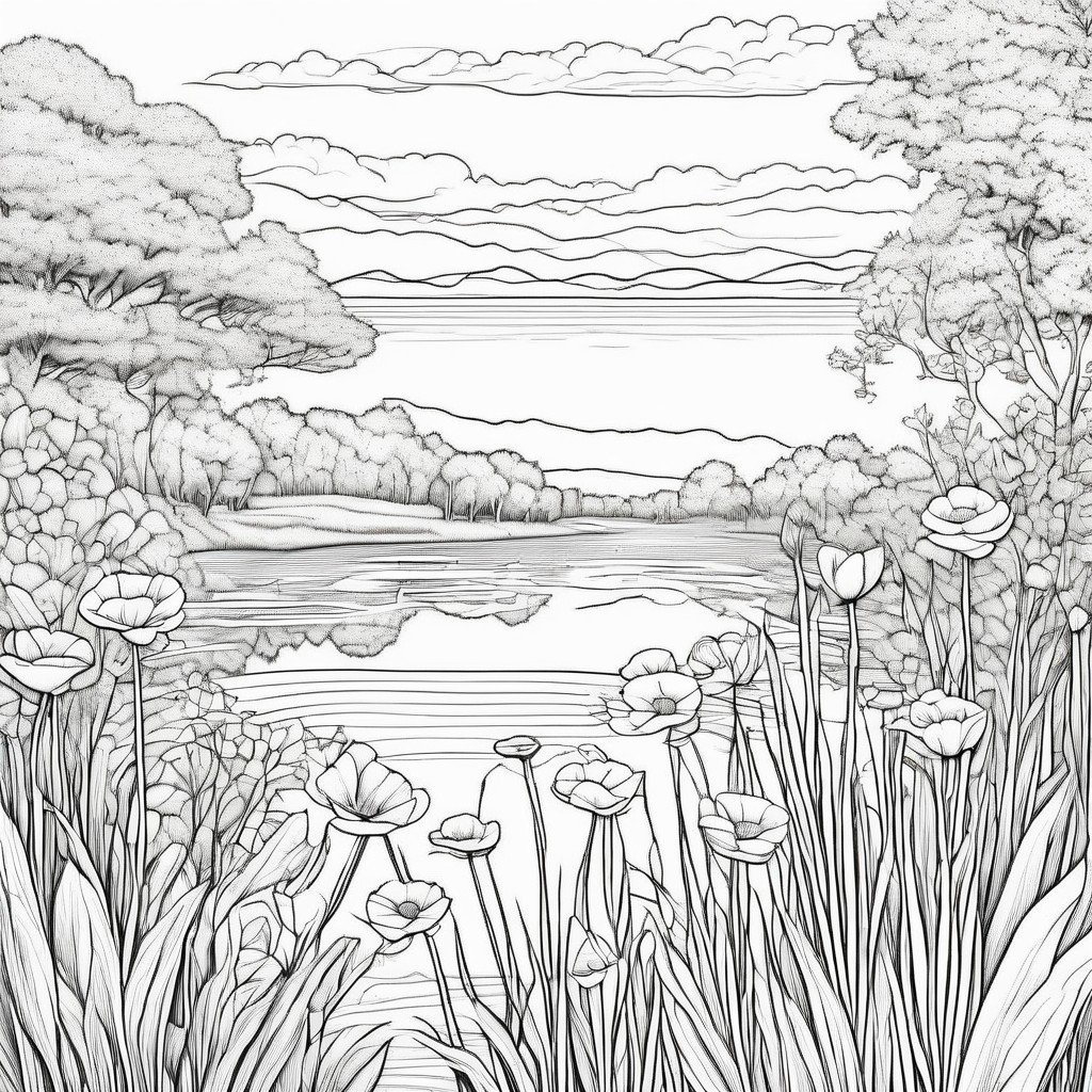 coloring page nature