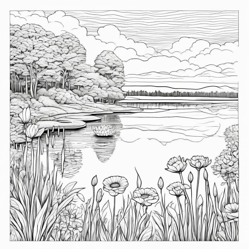 coloring page nature2
