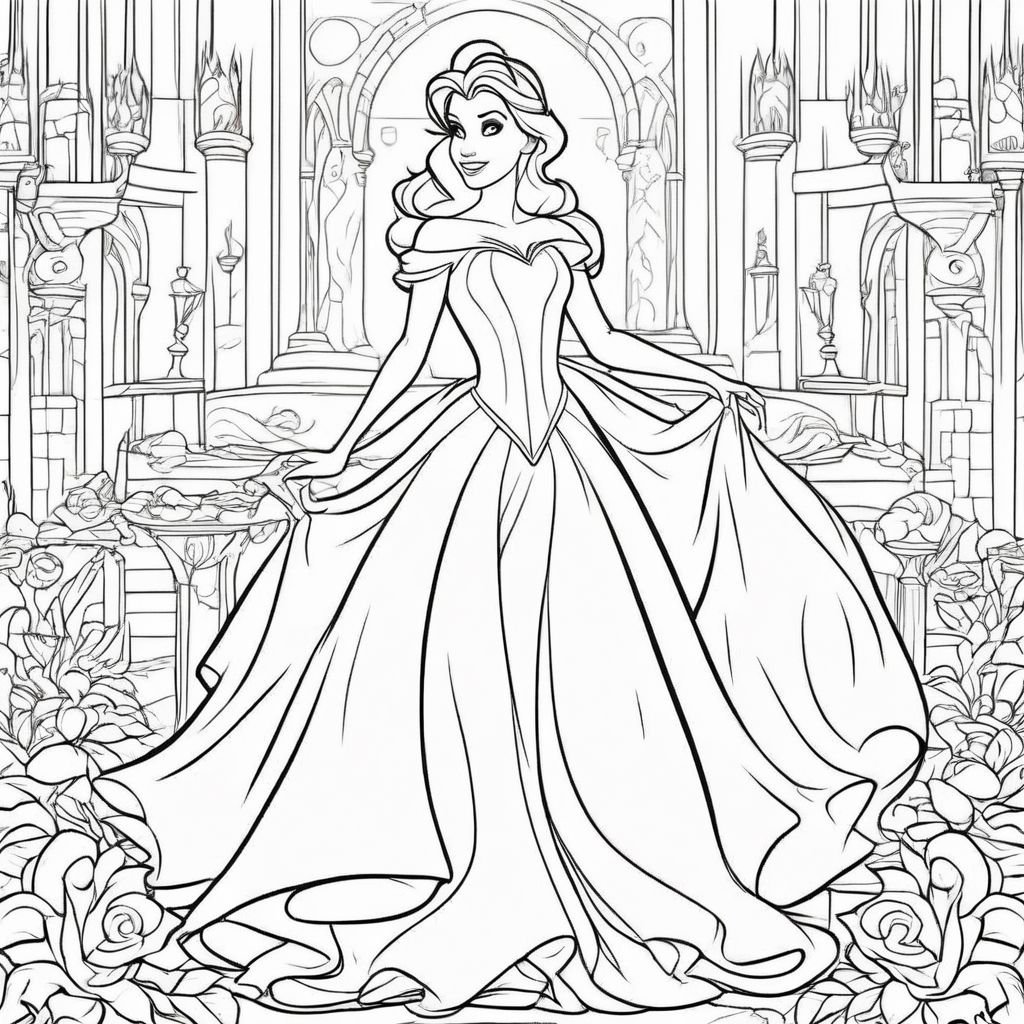 coloring page princess