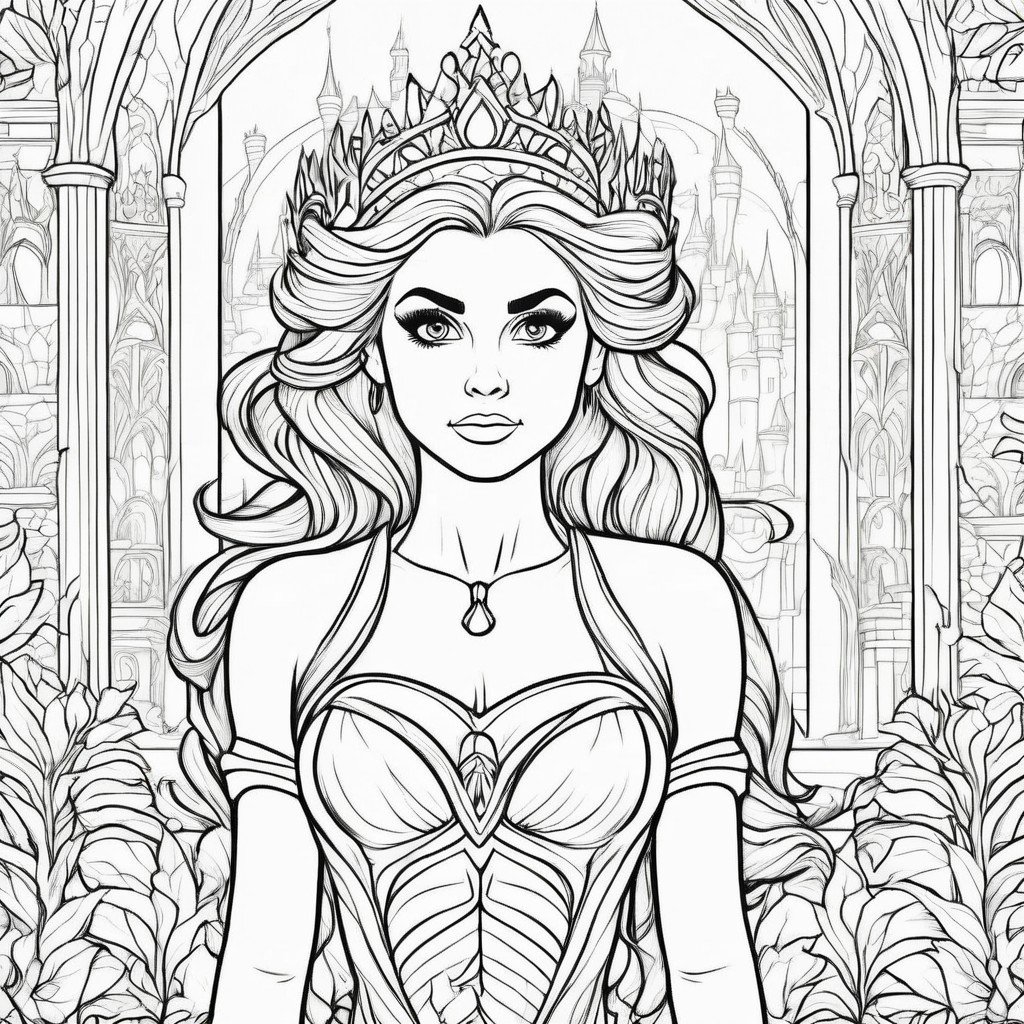 coloring page princess