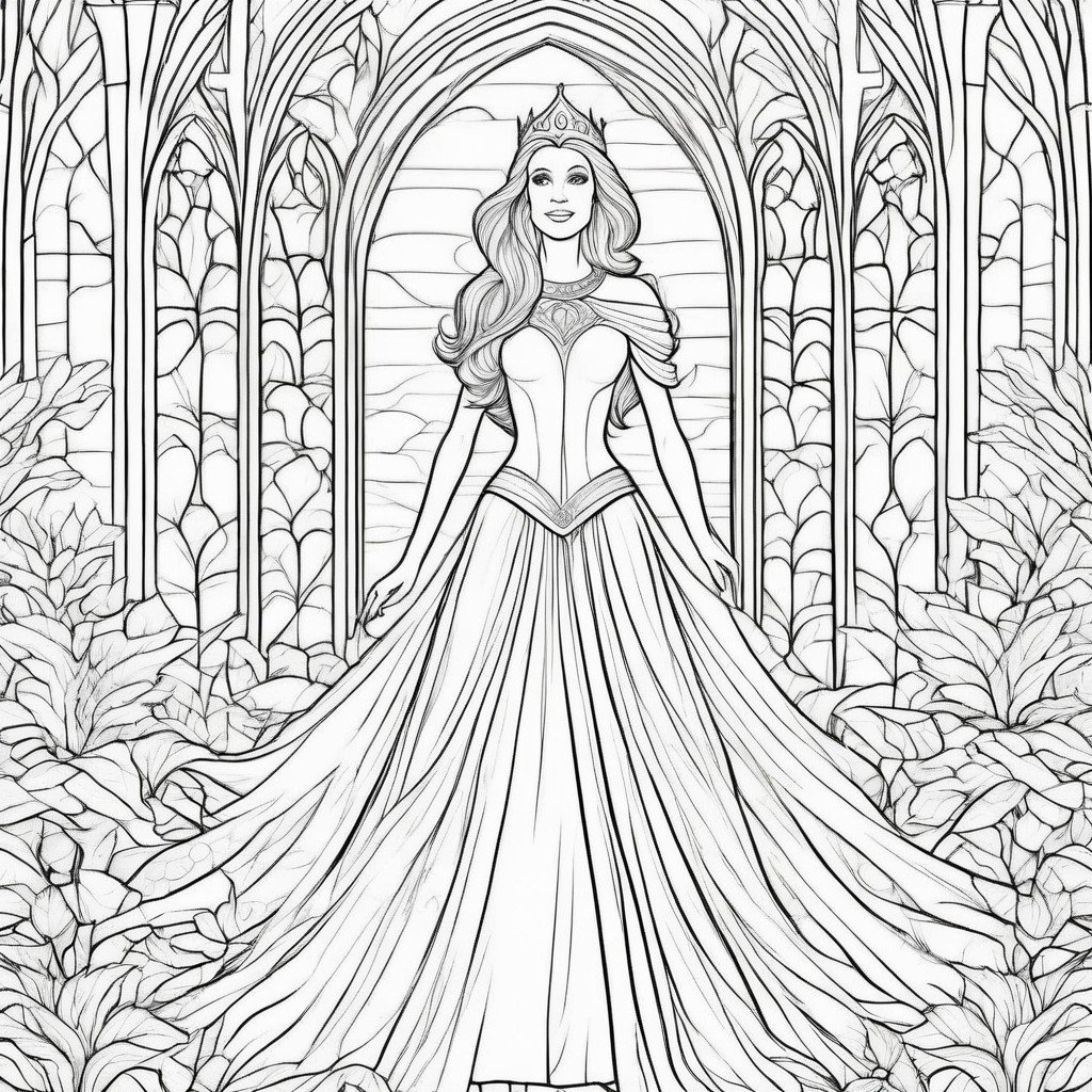 coloring page princess a
