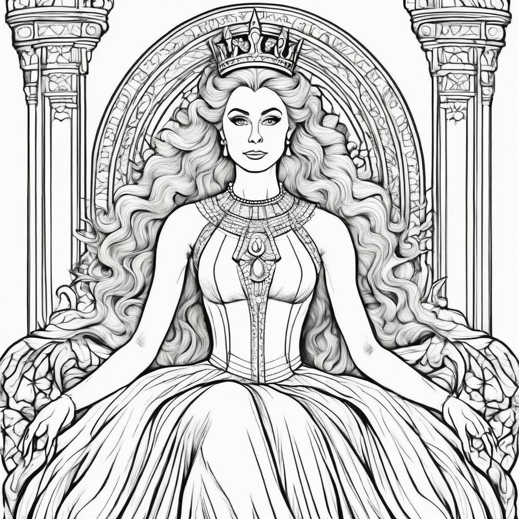 coloring page queen