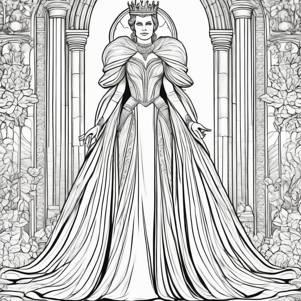 coloring page queen 2