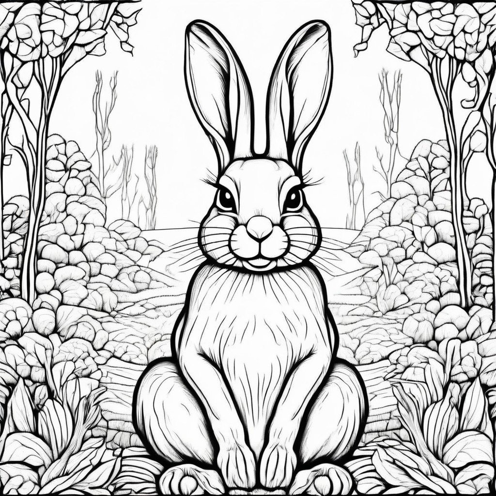 coloring page rabbit 2