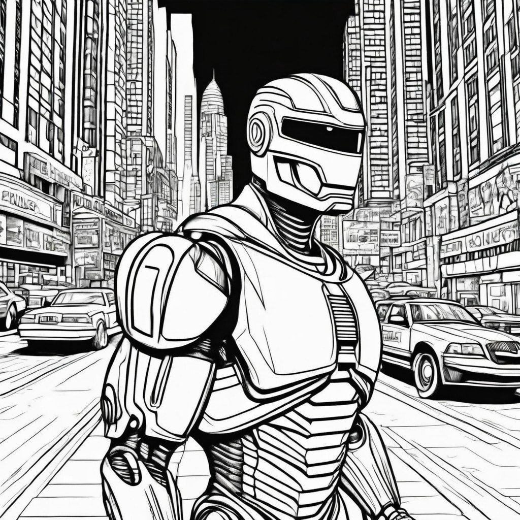 coloring page robot 2