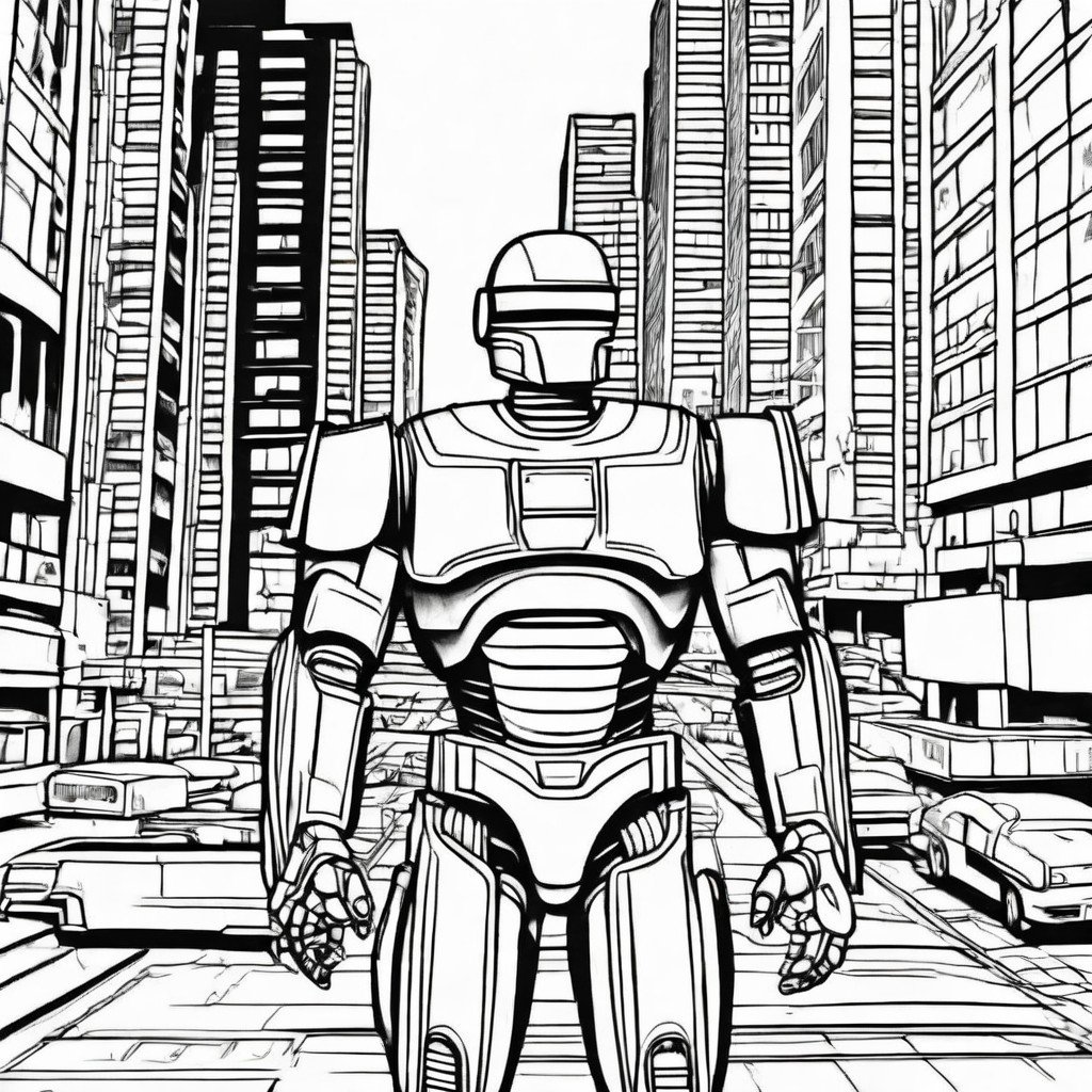 coloring page robot