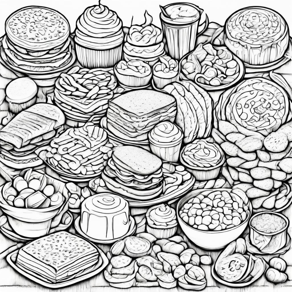 coloring page food