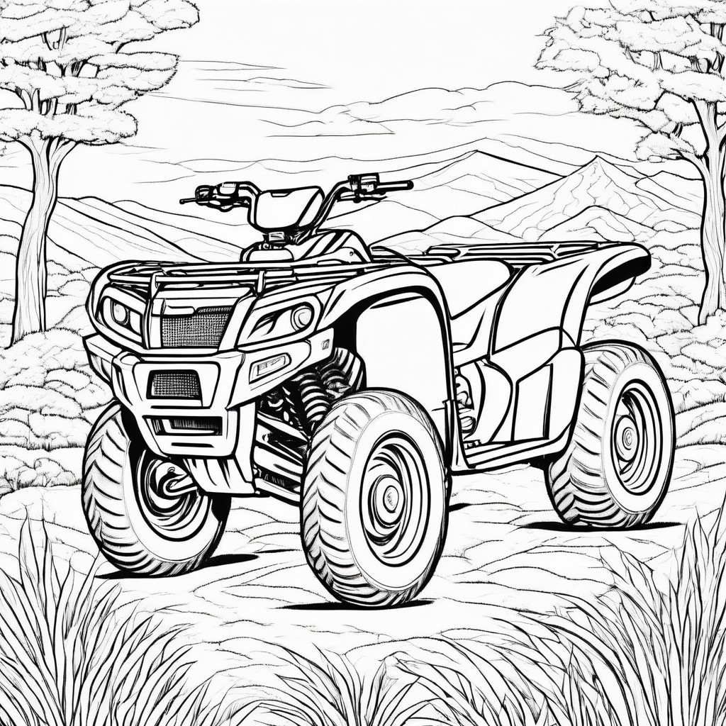 coloring page quad