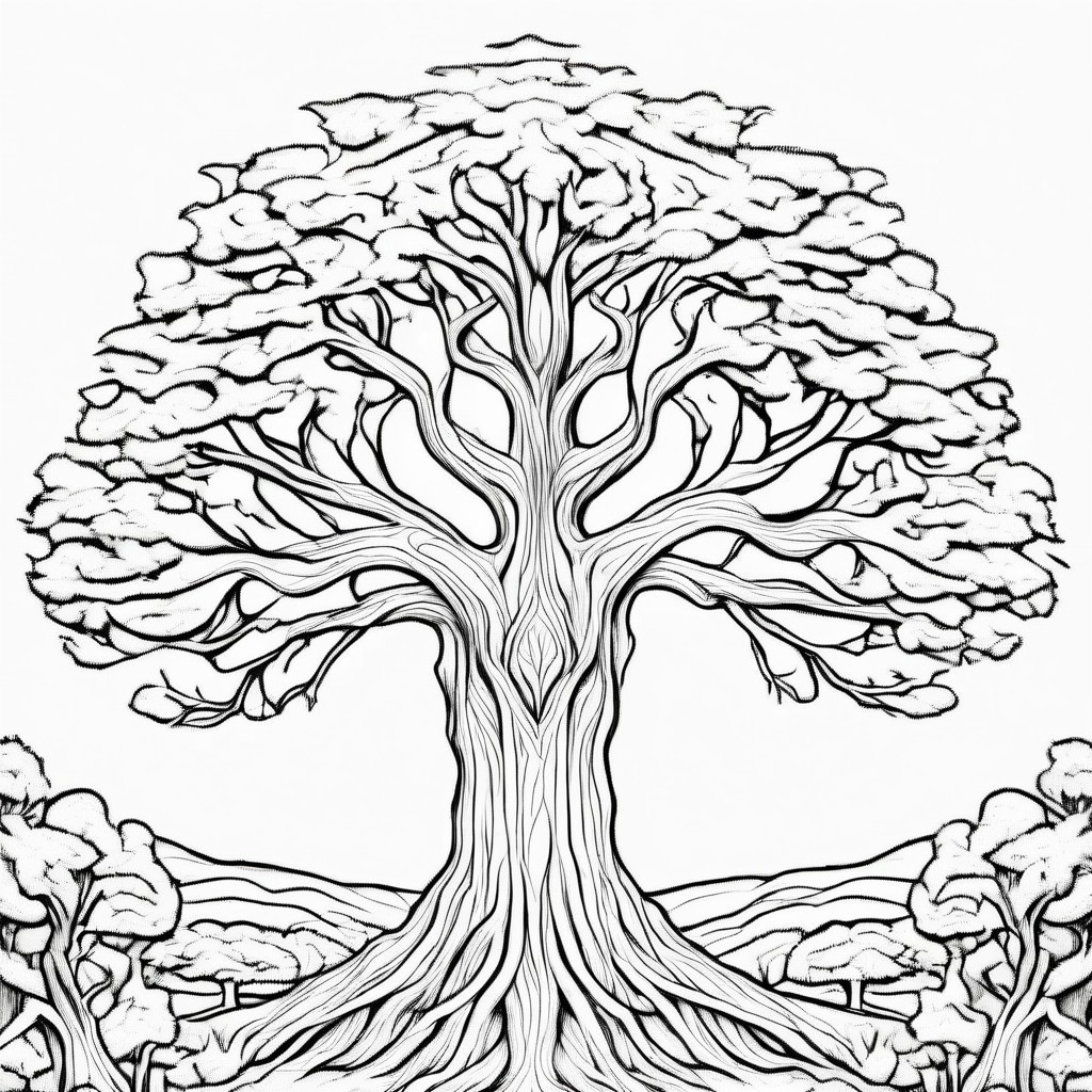 coloring page tree