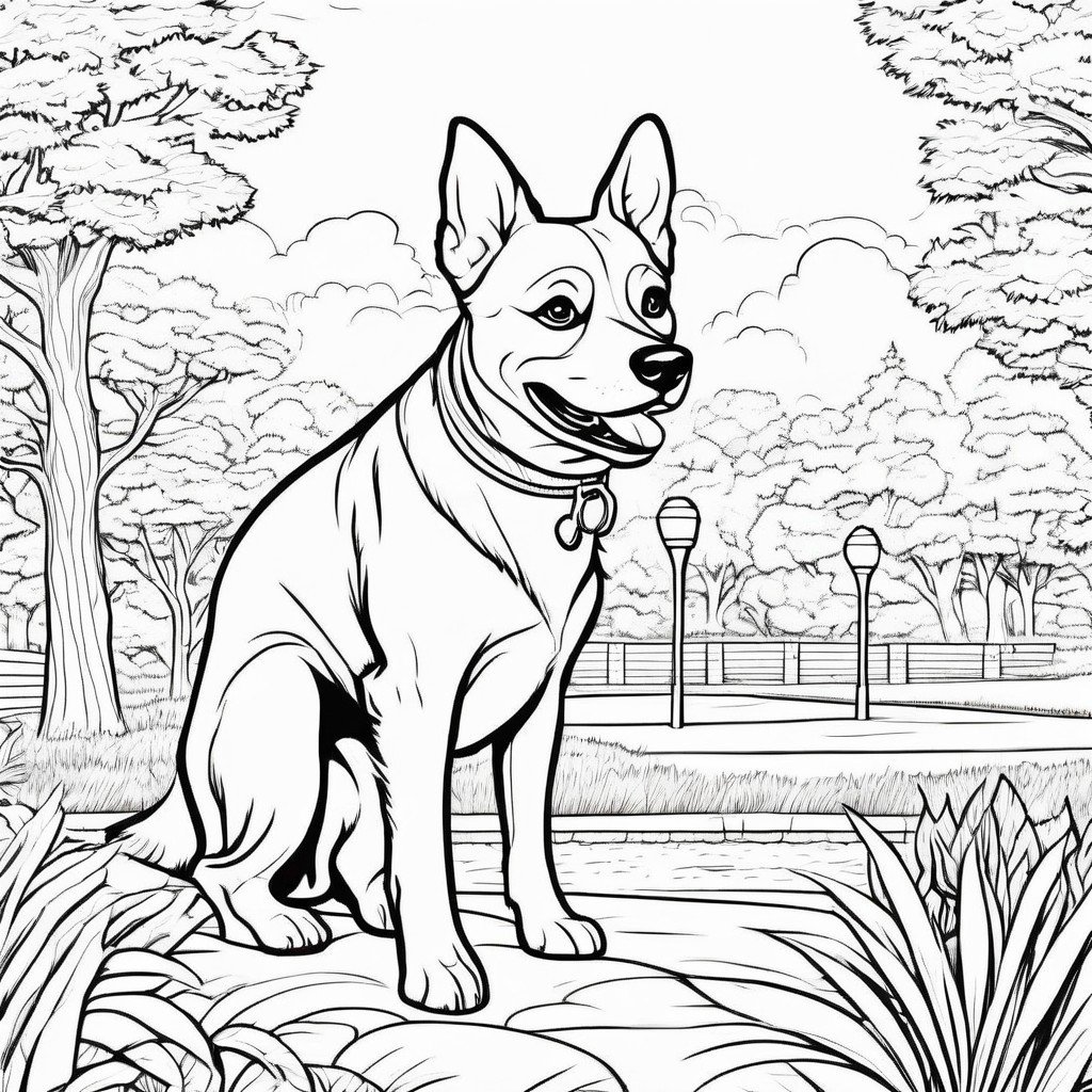 coloring page dog